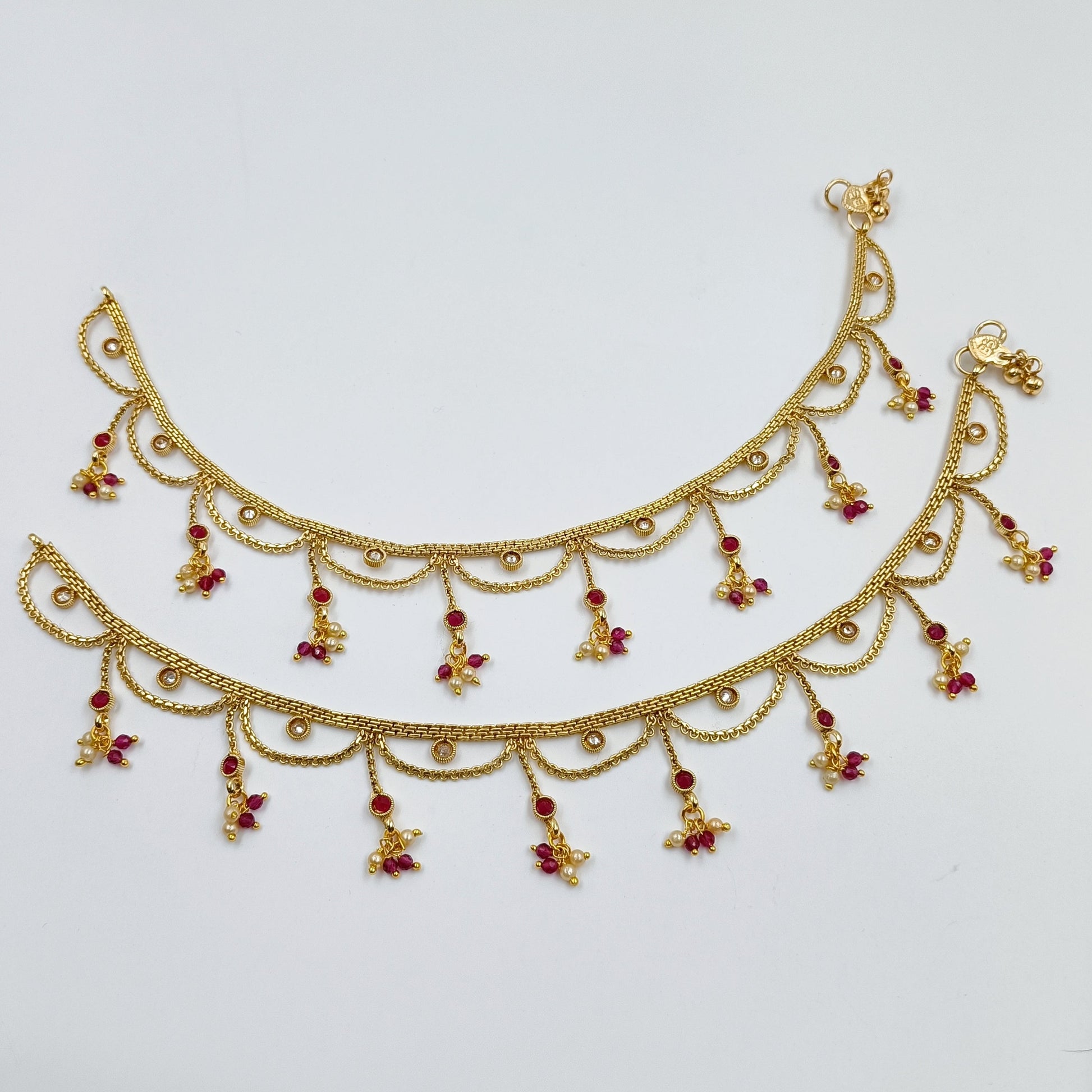 Blossom Designer Golden Finish Payal Shree Radhe Pearls