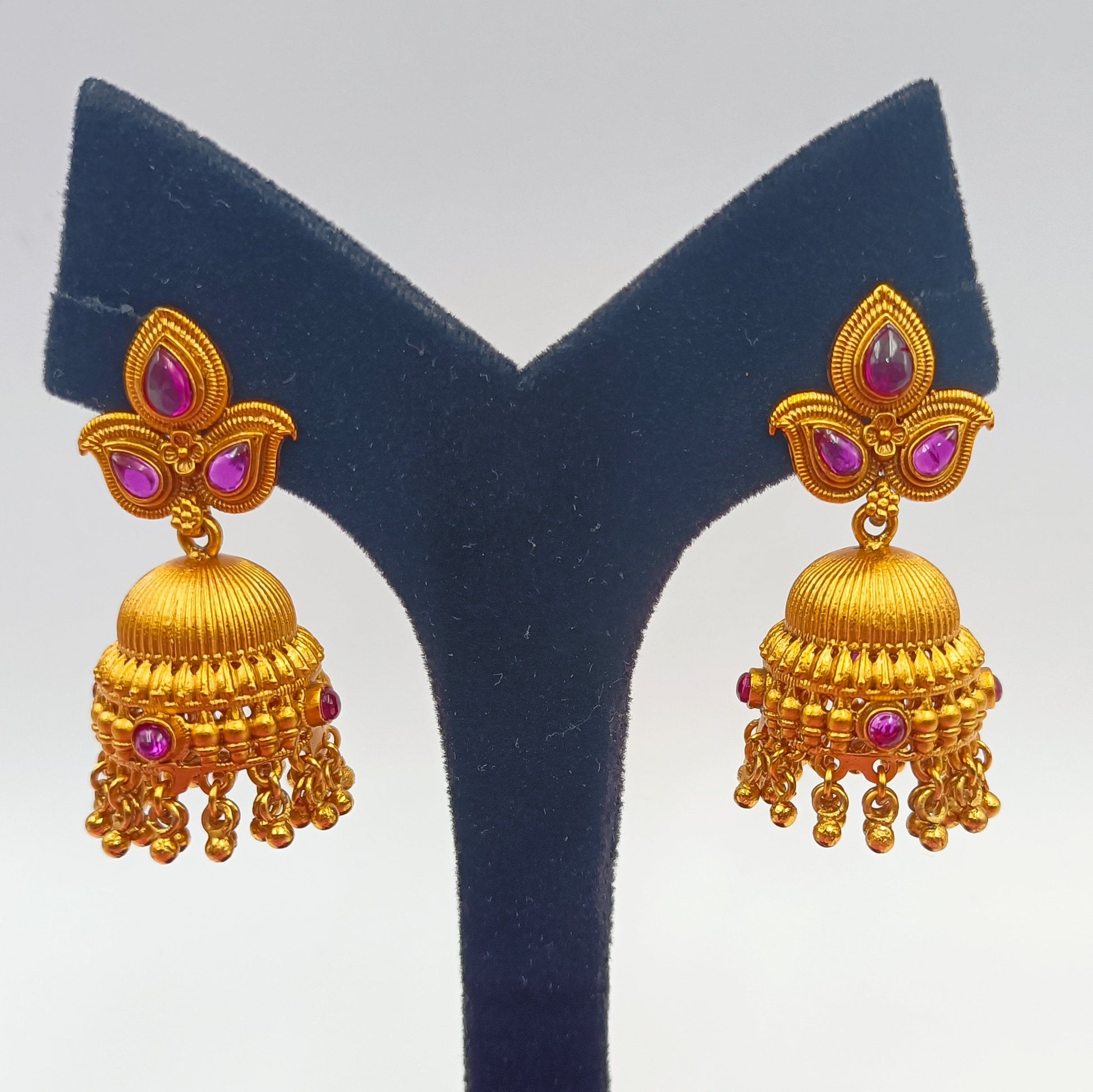 Blossom Designer Temple Pendant Set Shree Radhe Pearls