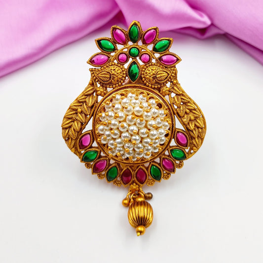 Charming Designer Saree Pin Shree Radhe Pearls
