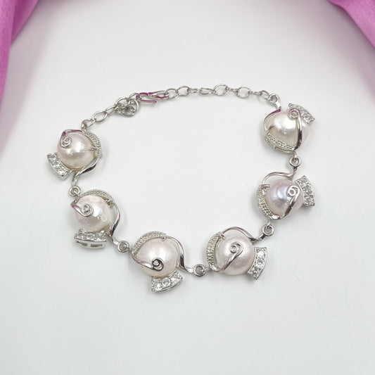 Charming White Pearl Bracelet Shree Radhe Pearls