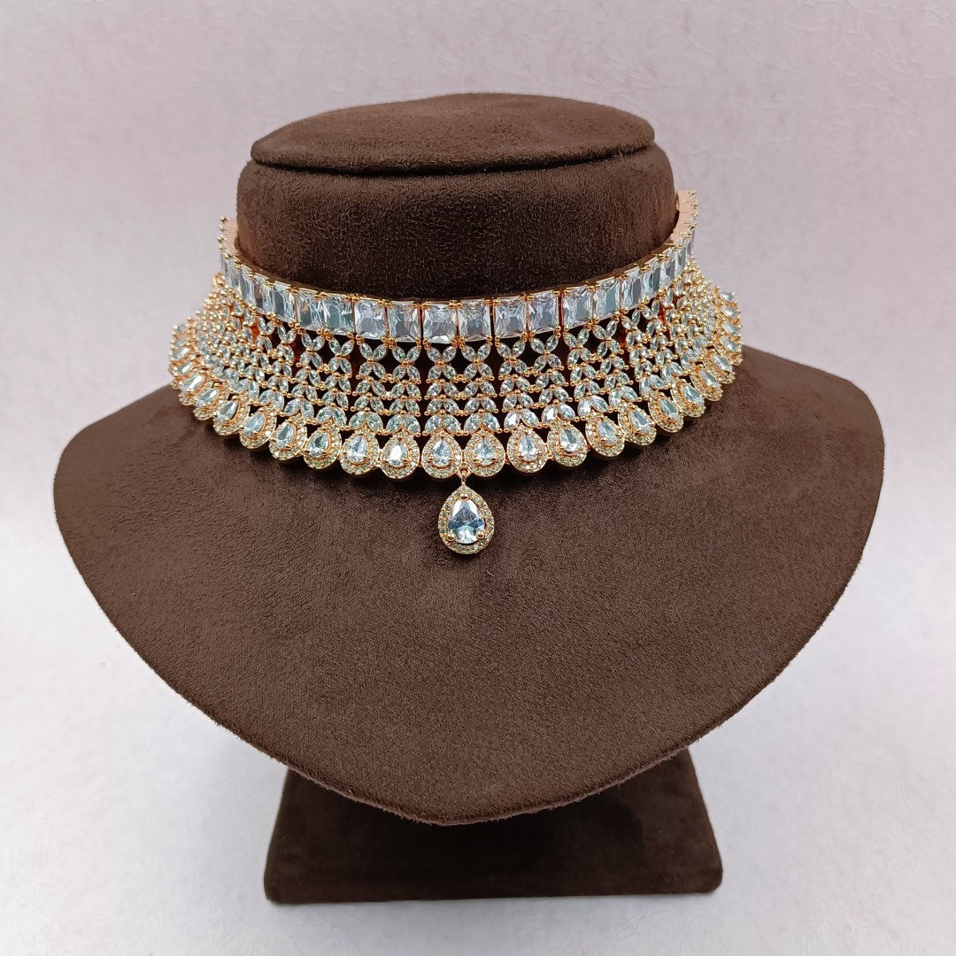 Cubic Zircon Set With Earrings Shree Radhe Pearls