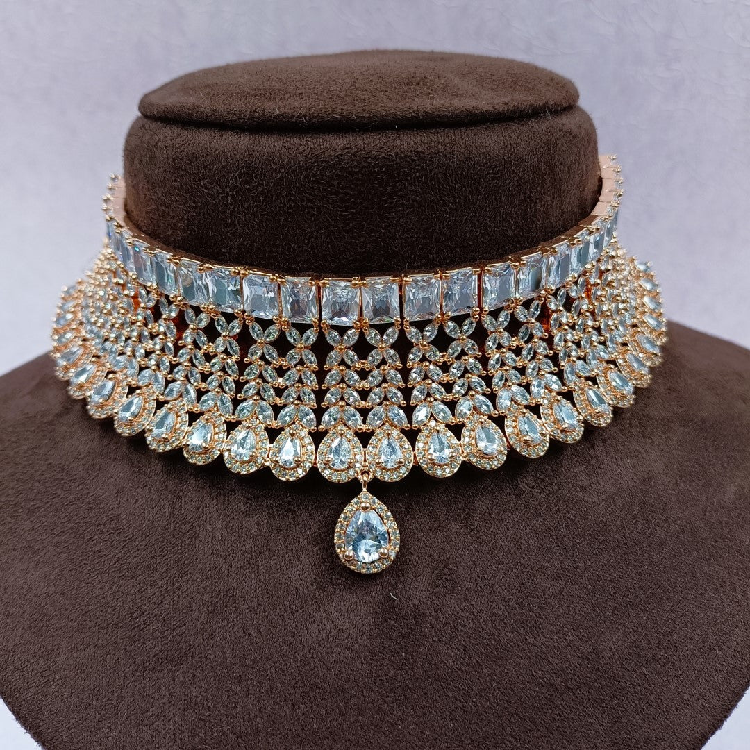 Cubic Zircon Set With Earrings Shree Radhe Pearls