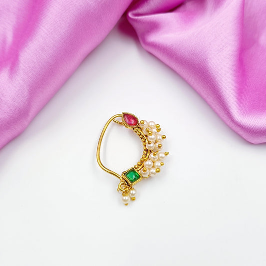 Delicate Designer Pearl Nath Shree Radhe Pearls