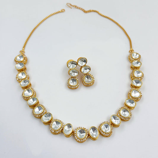 Enticing Oval Shape Kundan Set Shree Radhe Pearls