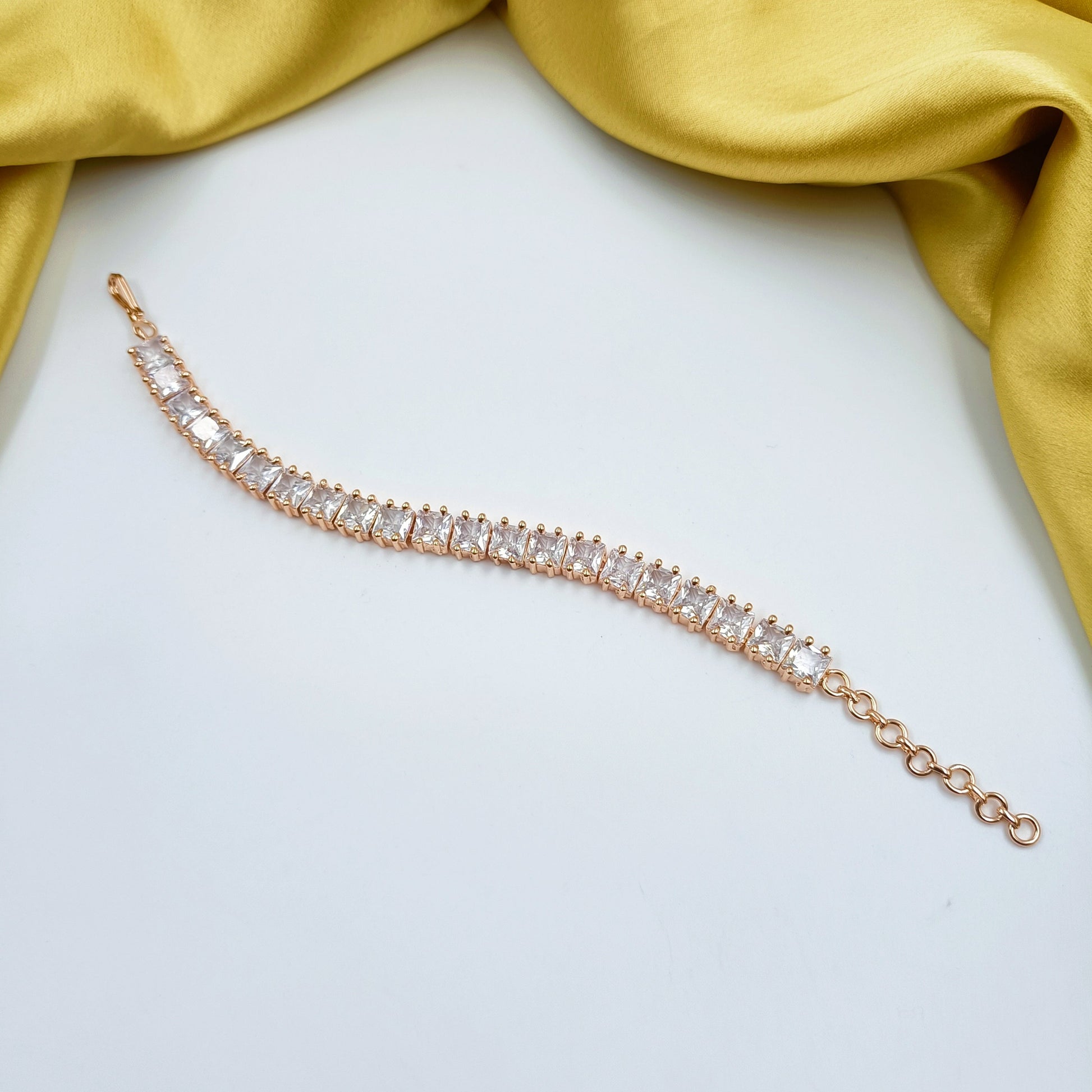 Fancy Square Shaped Stone Bracelet Shree Radhe Pearls