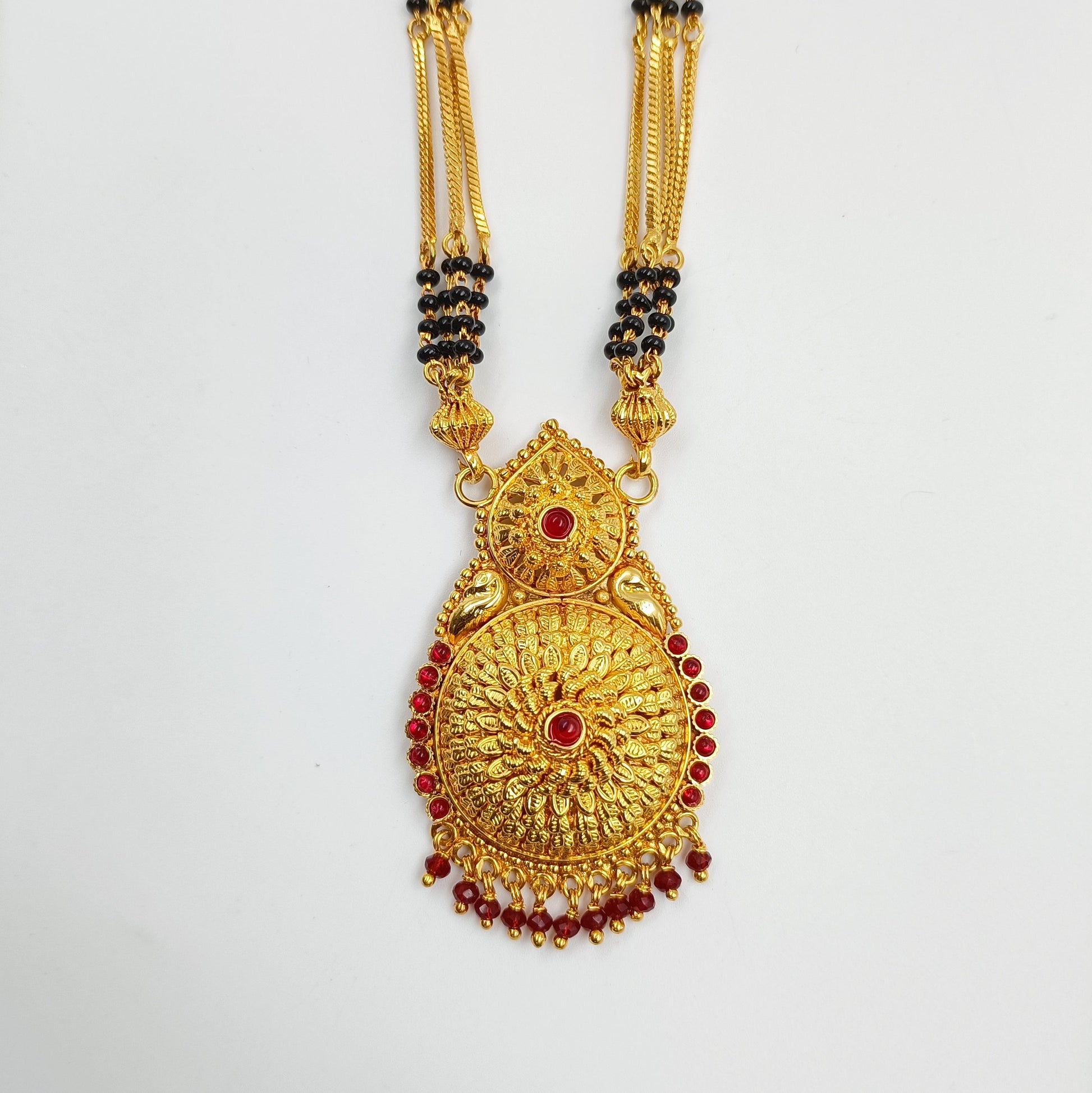 Fascinating  Damru Pattern Long Mangalsutra Shree Radhe Pearls