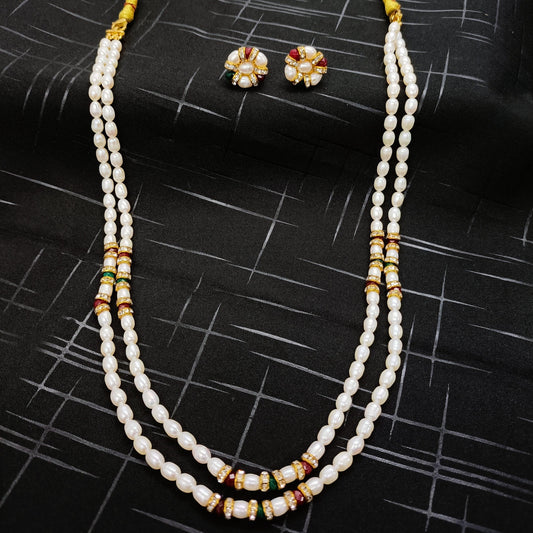 Fresh Water Pearls 2 Layer Set With Bangles Shree Radhe Pearls