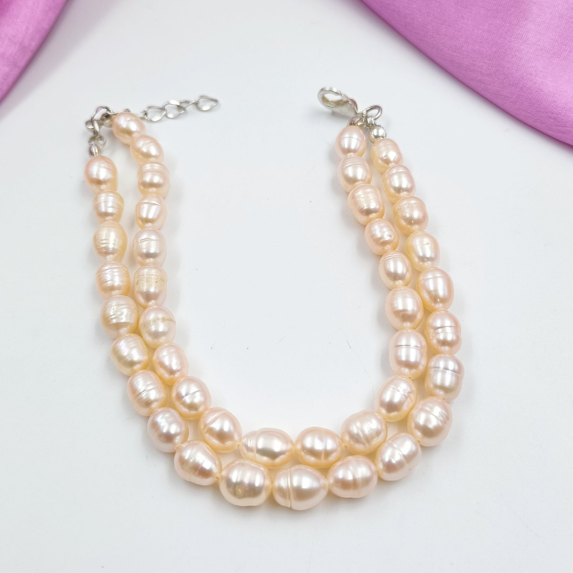 Fresh Water Pearls Rice Pearls Shape Bracelet Shree Radhe Pearls