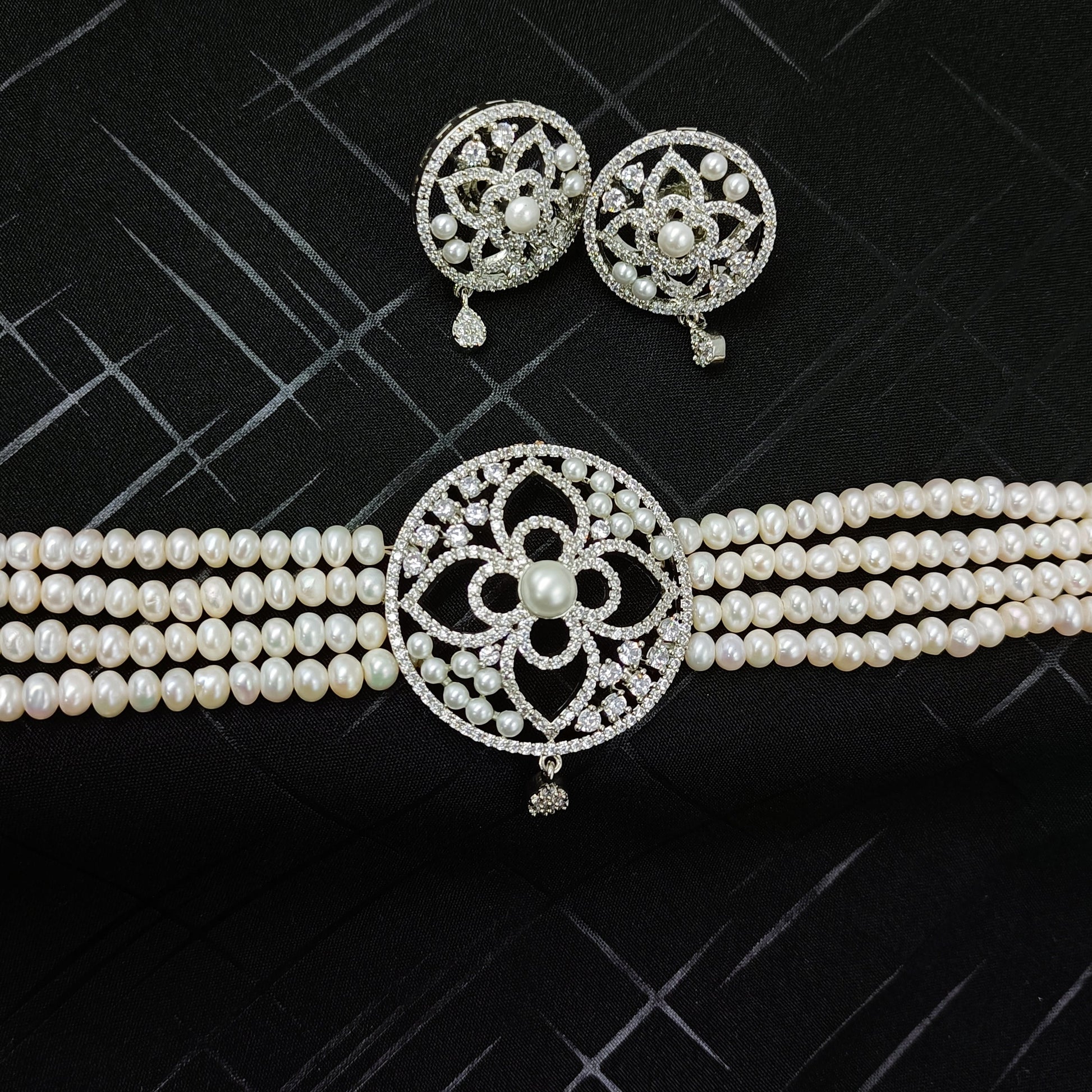 Fresh Water Pearls Choker Set - Shree Radhe Pearls