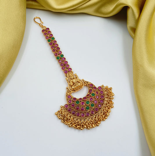 Goddess Laxmi Designer Mang Tika Shree Radhe Pearls