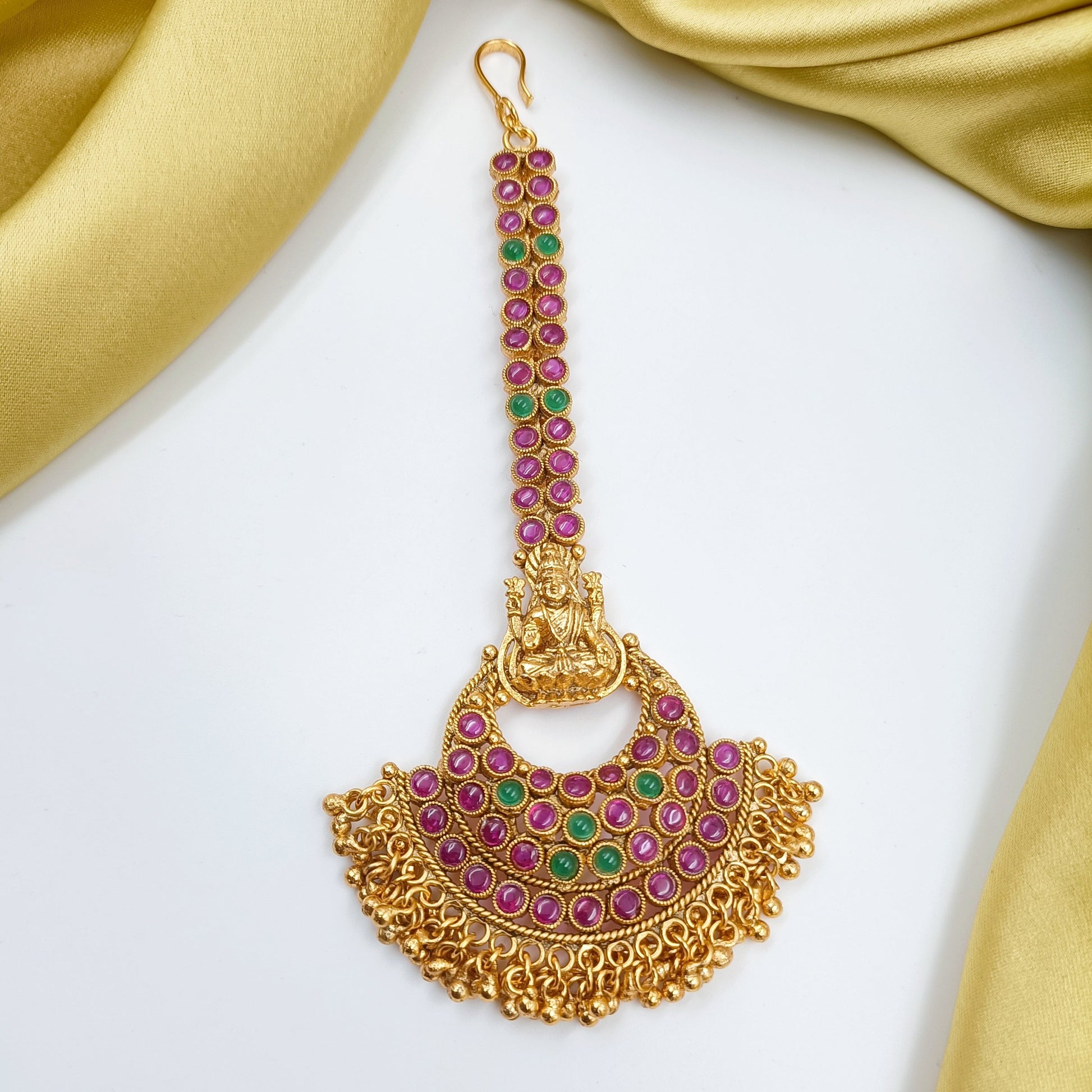 Goddess Laxmi Designer Mang Tika Shree Radhe Pearls