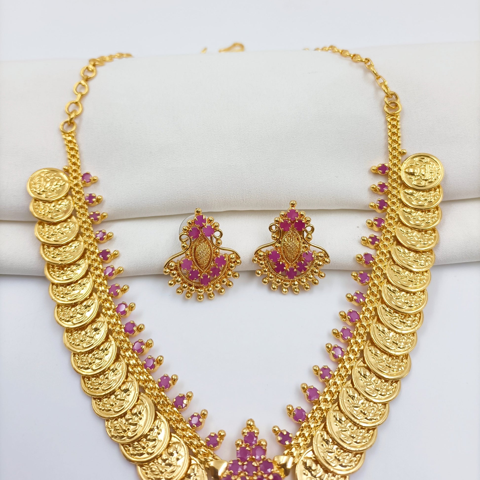 Goddest Lakshmi  Design Necklace Set Shree Radhe Pearls