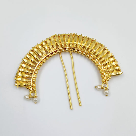 Gold Finish Arrow Design Hair Pin Shree Radhe Pearls