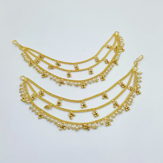 Golden Polish 3 Layer Moti With Golden Beads Carf Shree Radhe Pearls