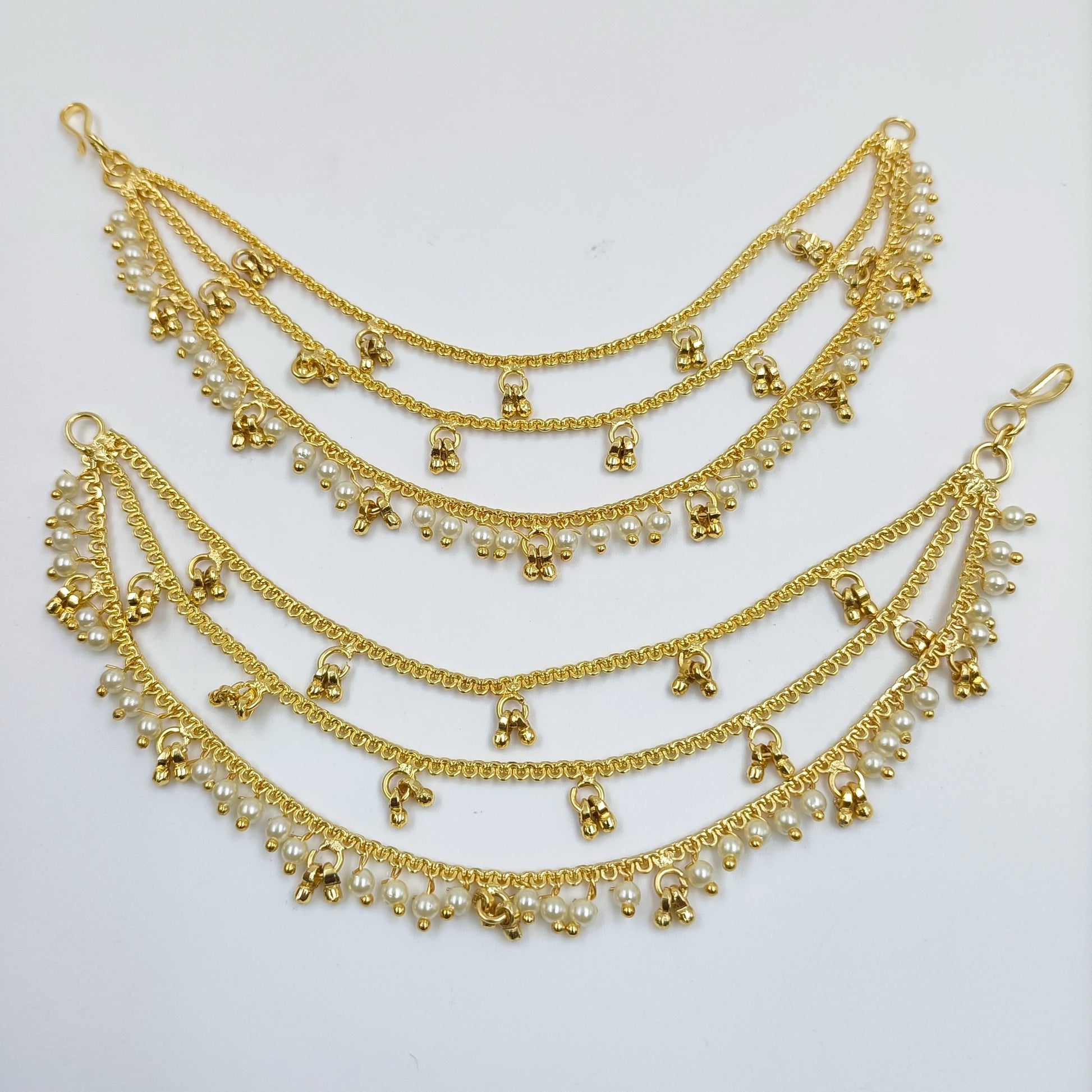 Golden Polish 3 Layer Moti With Golden Beads Carf Shree Radhe Pearls
