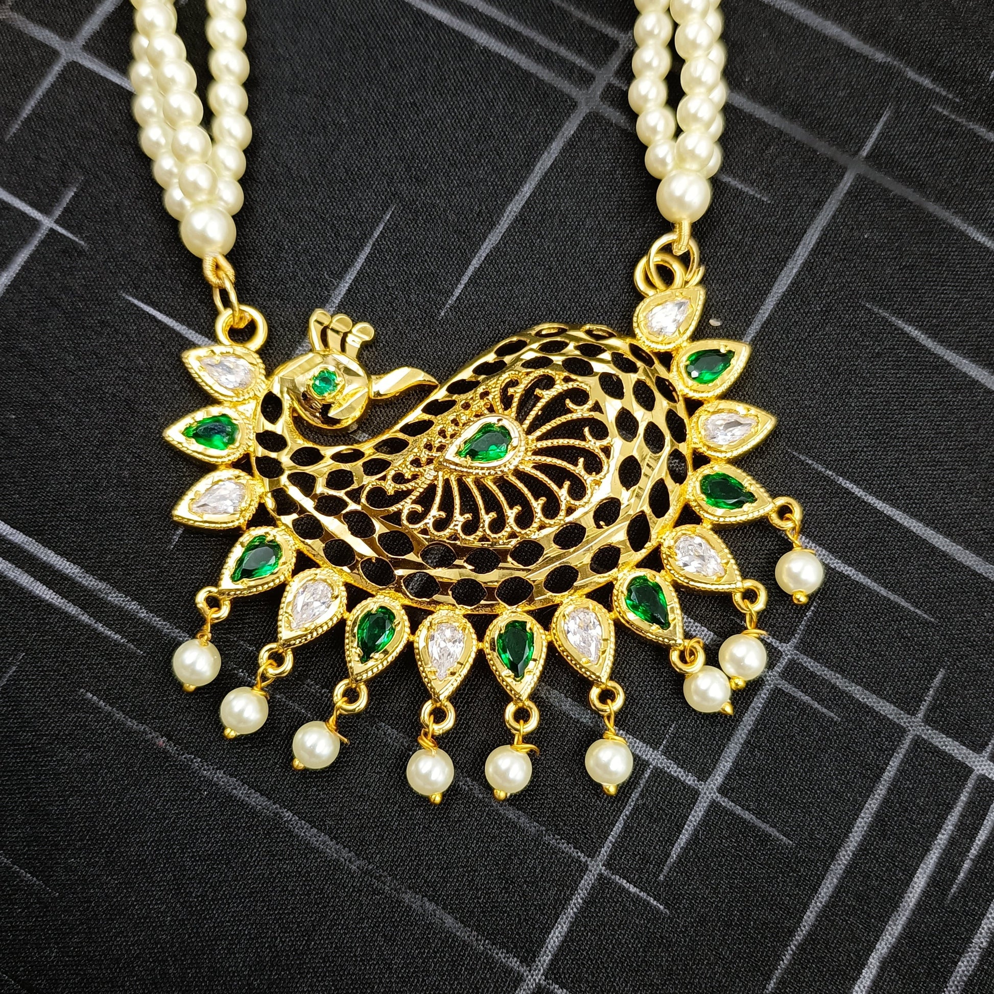 Gorgeous Peacock Designer Tanmani Shree Radhe Pearls