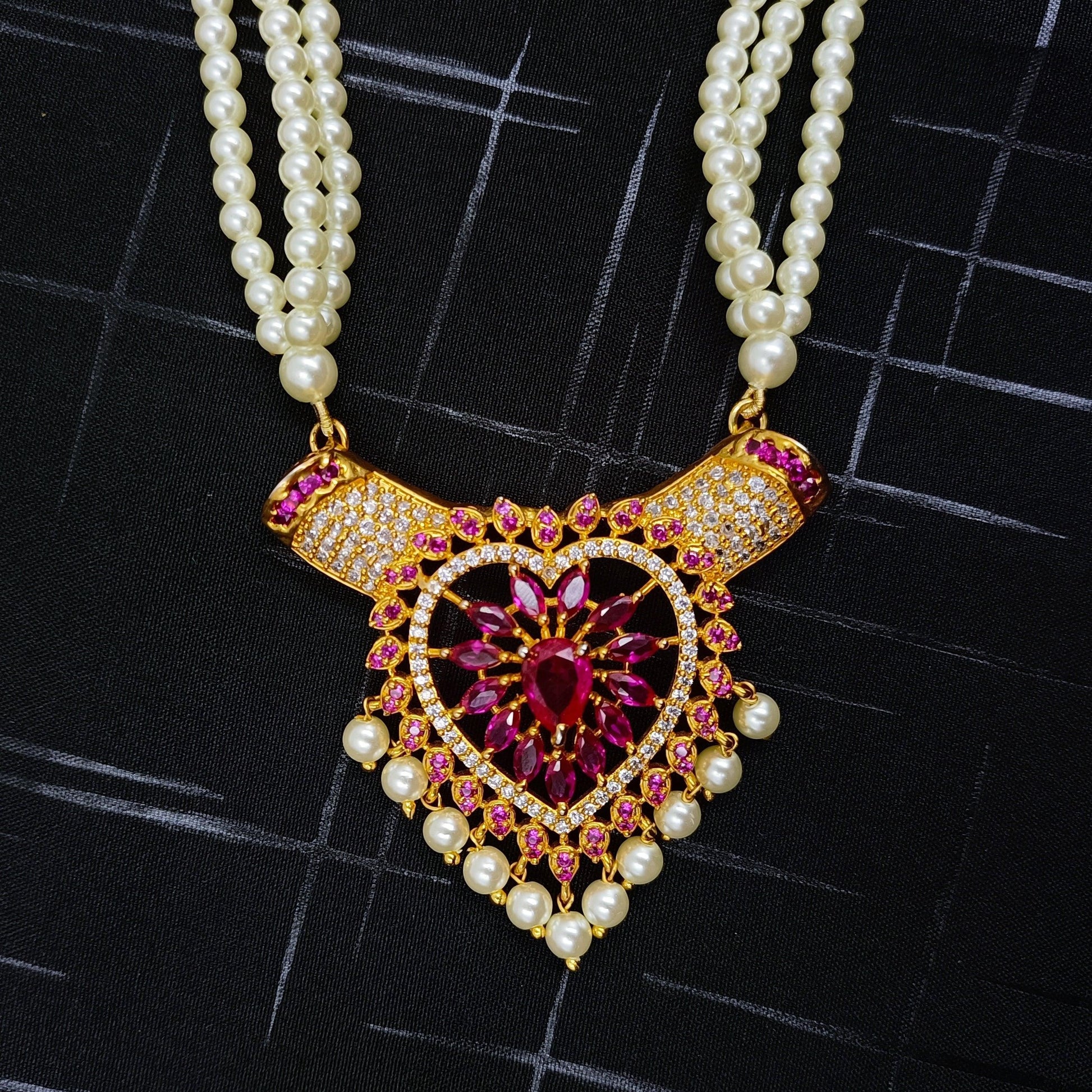 Heart Shape Adjustable Thread Traditional Tanmani Shree Radhe Pearls