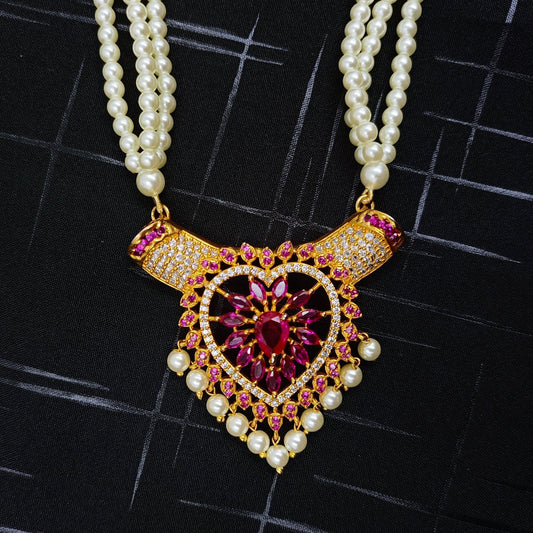 Heart Shape Adjustable Thread Traditional Tanmani Shree Radhe Pearls