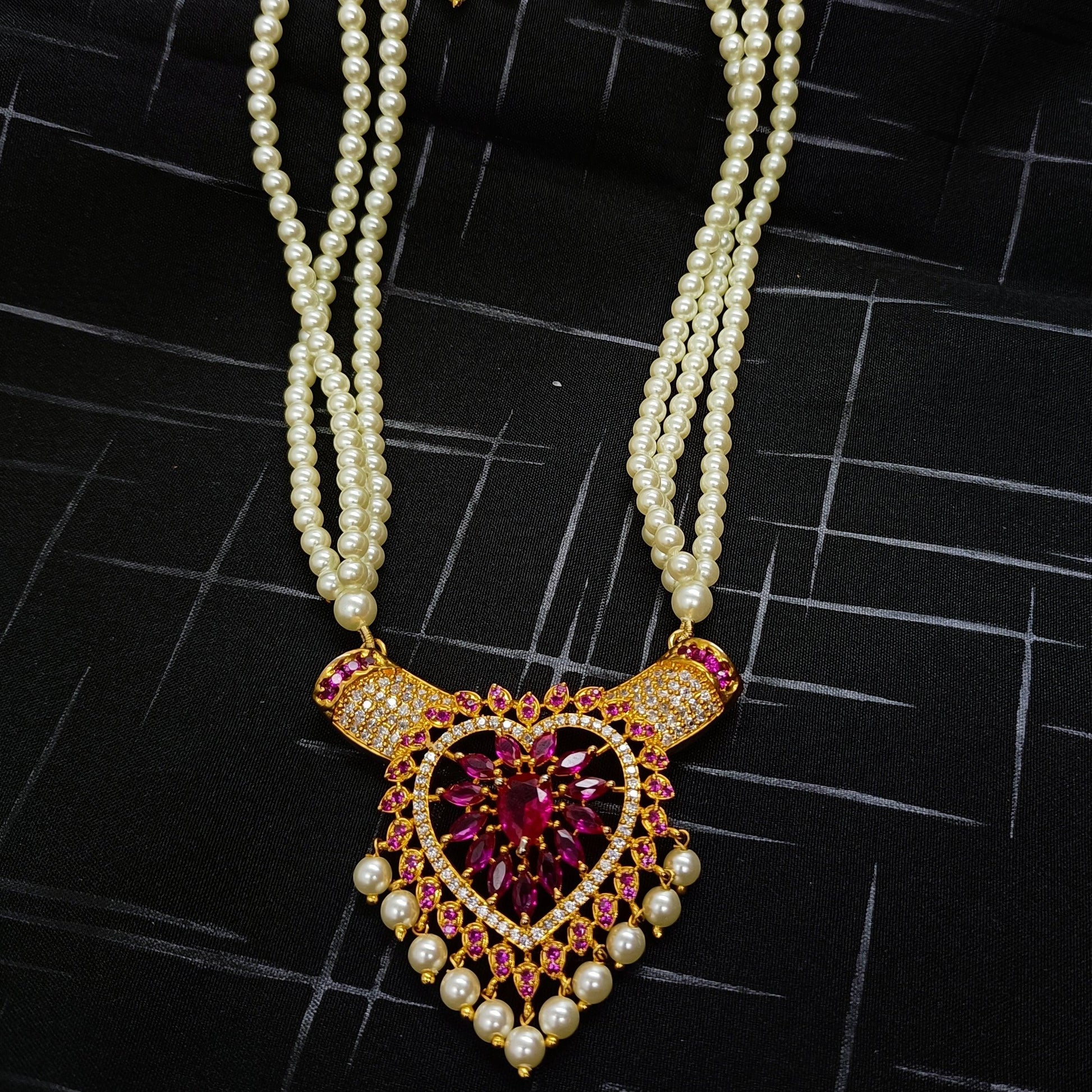 Heart Shape Adjustable Thread Traditional Tanmani Shree Radhe Pearls