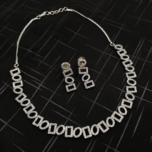 Heavily Embellished Necklace Set from Sparkling Elegance Shree Radhe Pearls