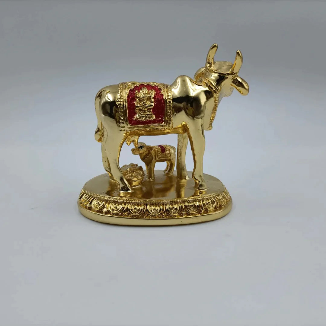 Kamdhenu Cow With Calf Shree Radhe Pearls