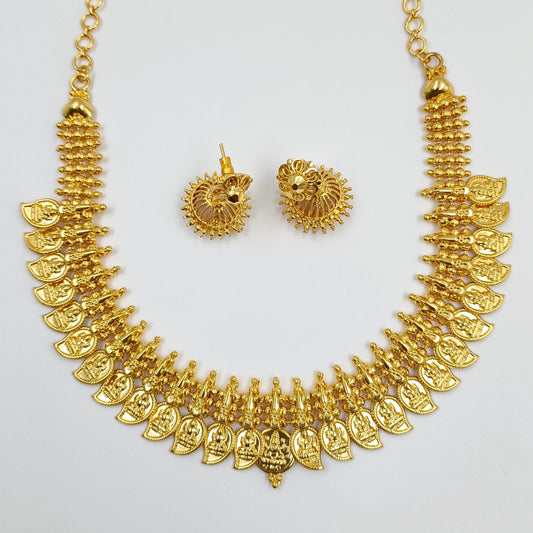 Lakshmi Pendant Disine  Short Necklace Set Shree Radhe Pearls