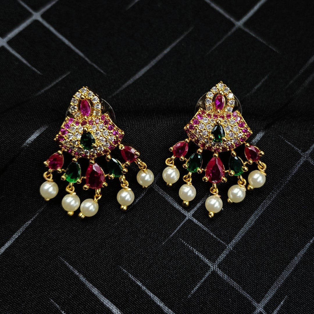 Maharashtrian Pearl Long Ranihaar Set With Earrings Shree Radhe Pearls