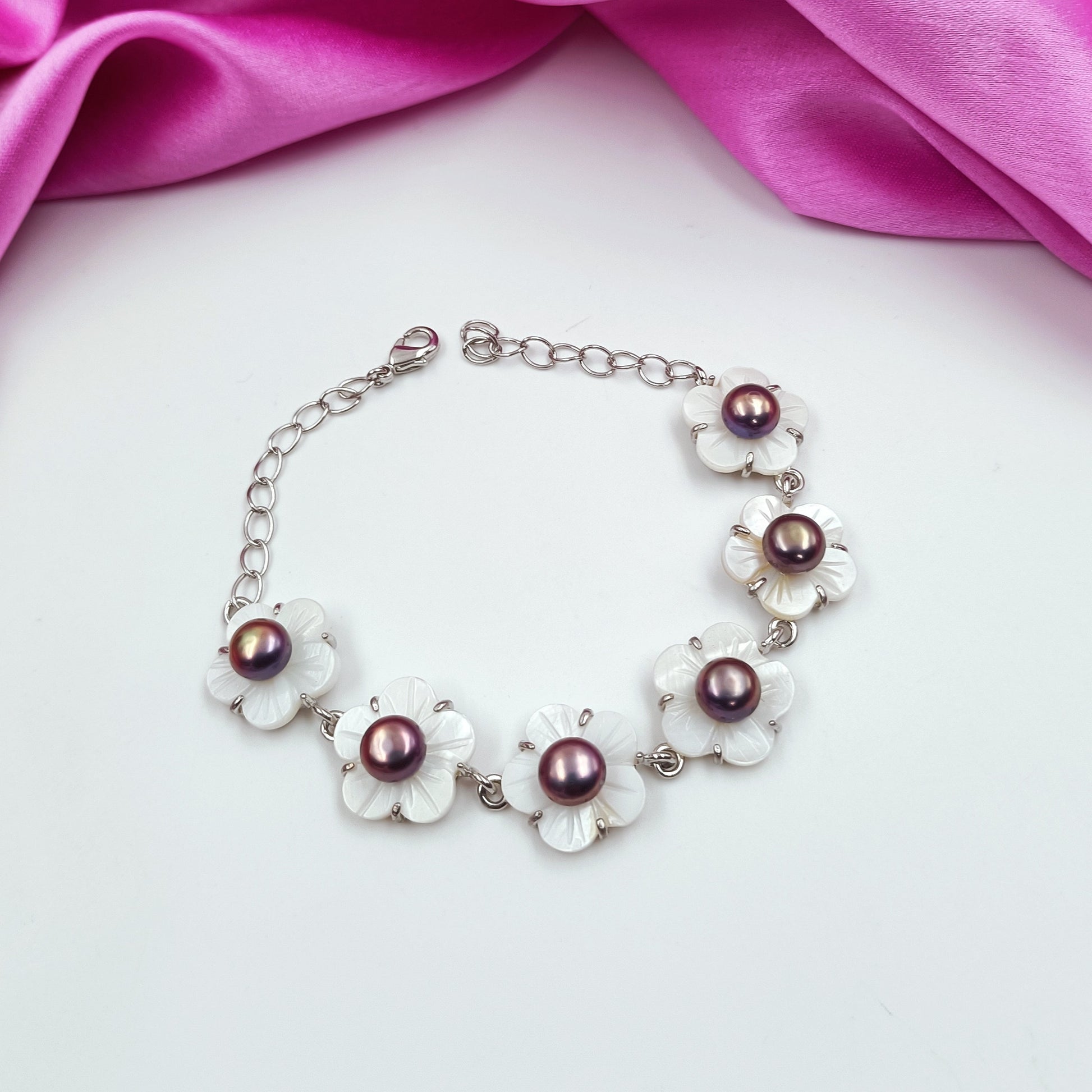 Mother Of Pearls Floret Bracelet Shree Radhe Pearls