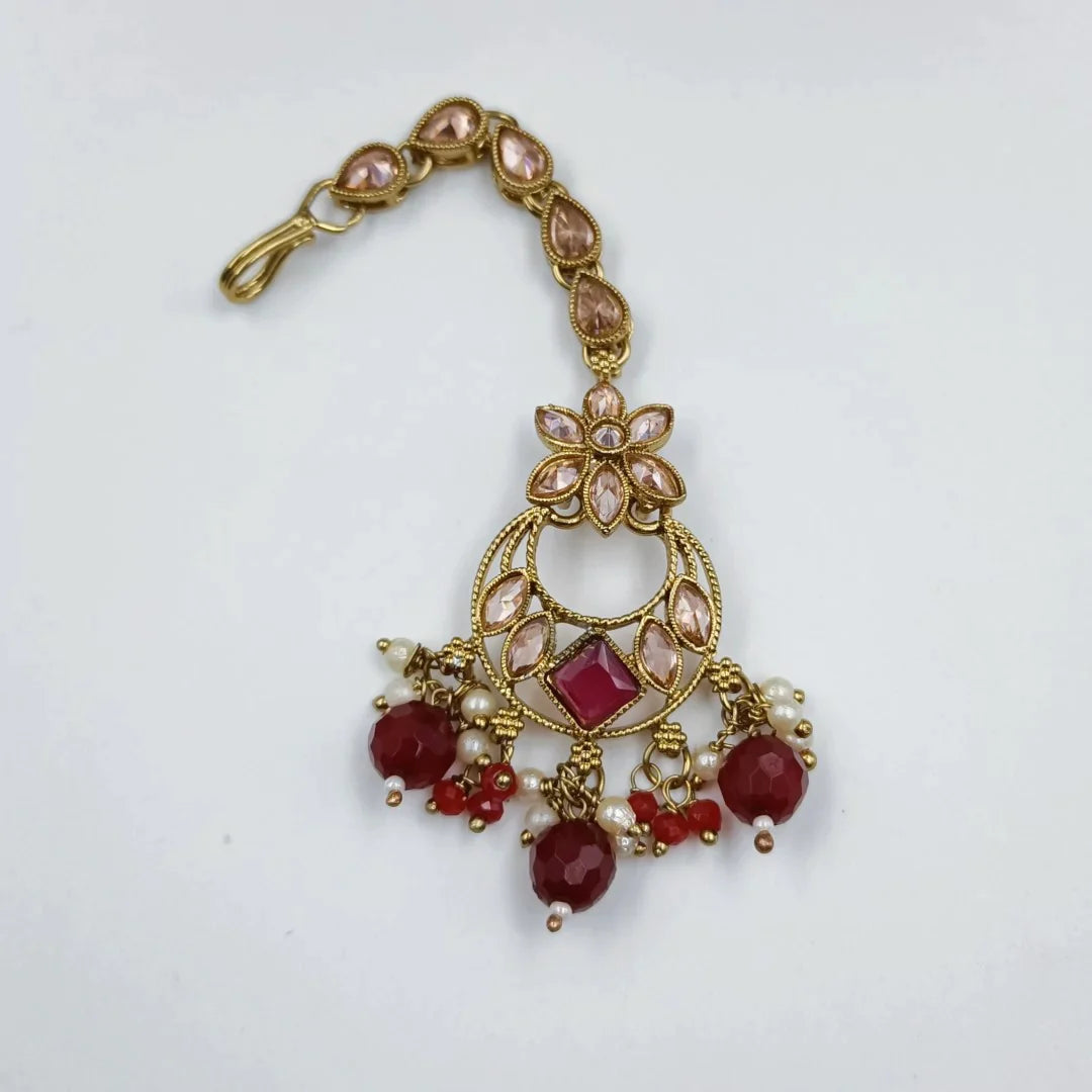 Polaki American Diamond Necklace Set Shree Radhe Pearls