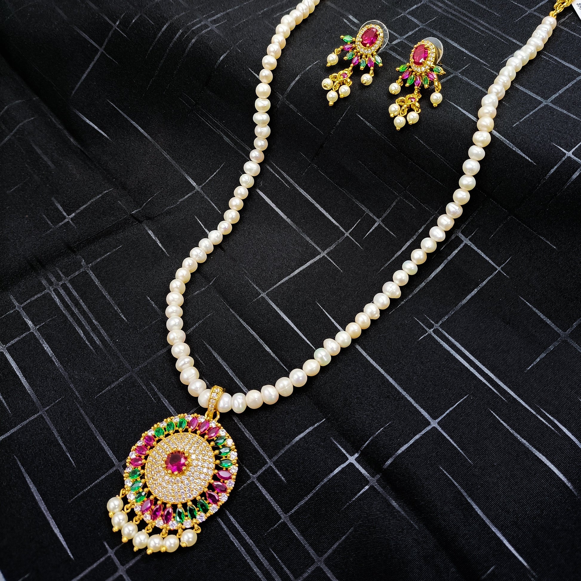 Radiant Single Line Pearl Necklace Shree Radhe Pearls
