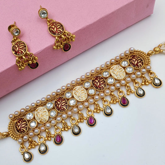 Rajwadi Choker Set Shree Radhe Pearls