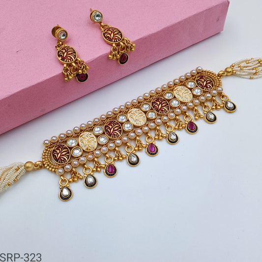Rajwadi Choker Set Shree Radhe Pearls