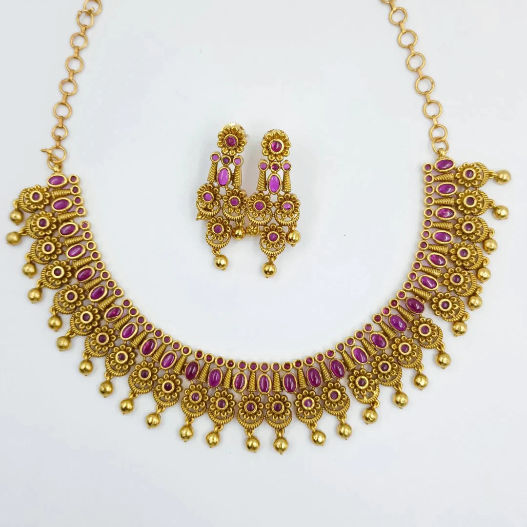 Rajwadi Necklace Set Shree Radhe Pearls