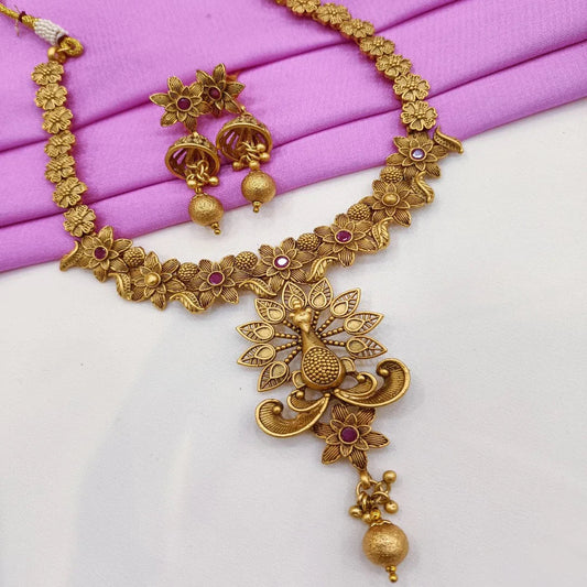 Rajwadi Necklace  Set Shree Radhe Pearls
