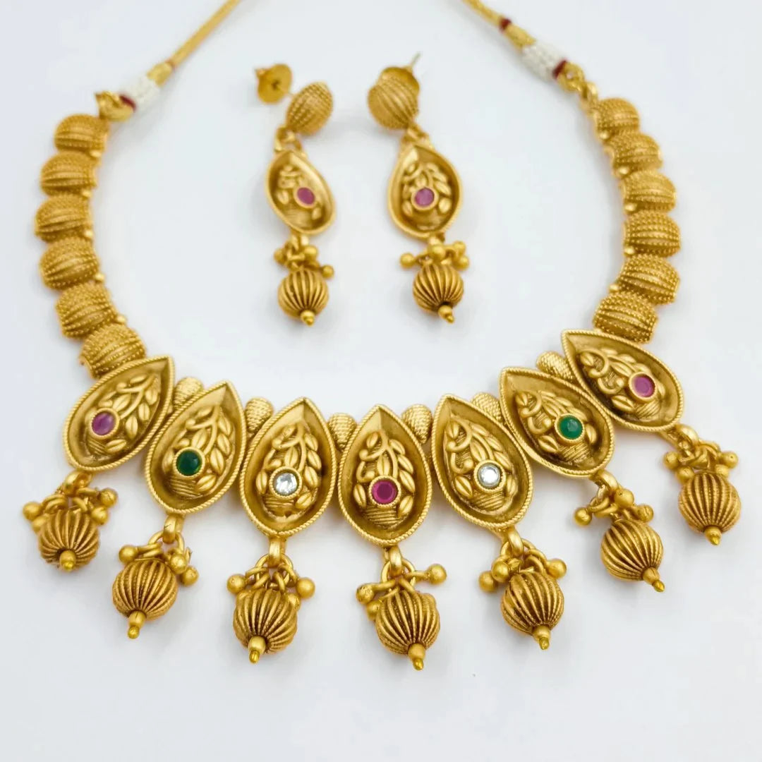 Rajwadi Necklace Set Shree Radhe Pearls