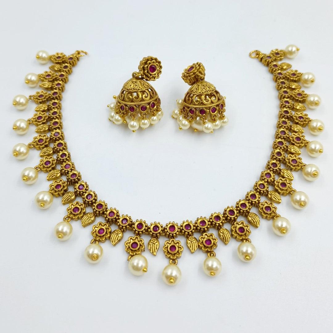 Rajwadi Necklace Set Shree Radhe Pearls