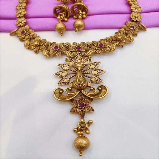 Rajwadi Necklace  Set Shree Radhe Pearls