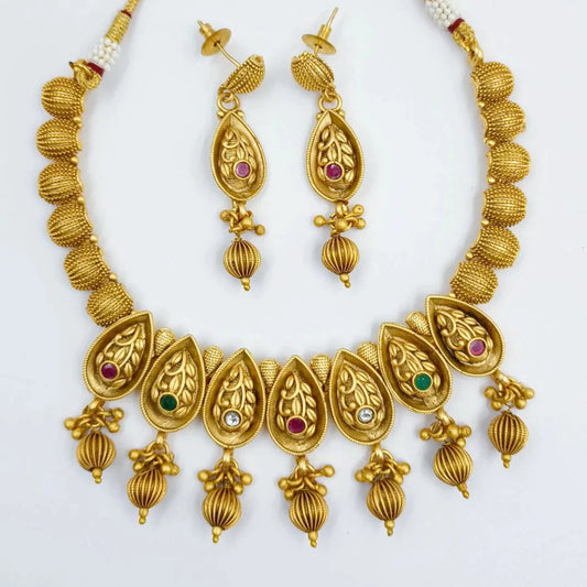 Rajwadi Necklace Set Shree Radhe Pearls