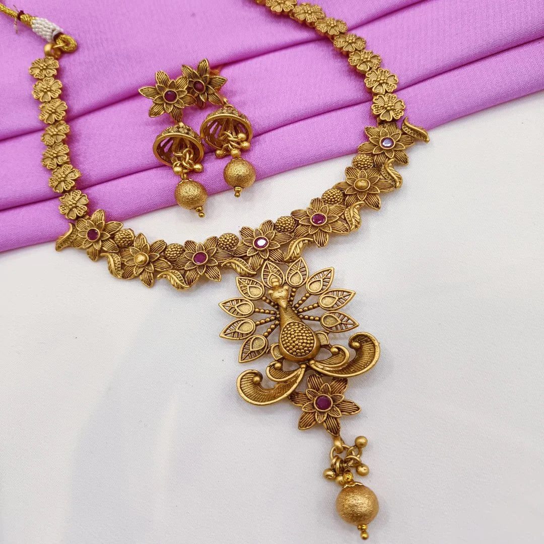 Rajwadi Necklace  Set - Shree Radhe Pearls