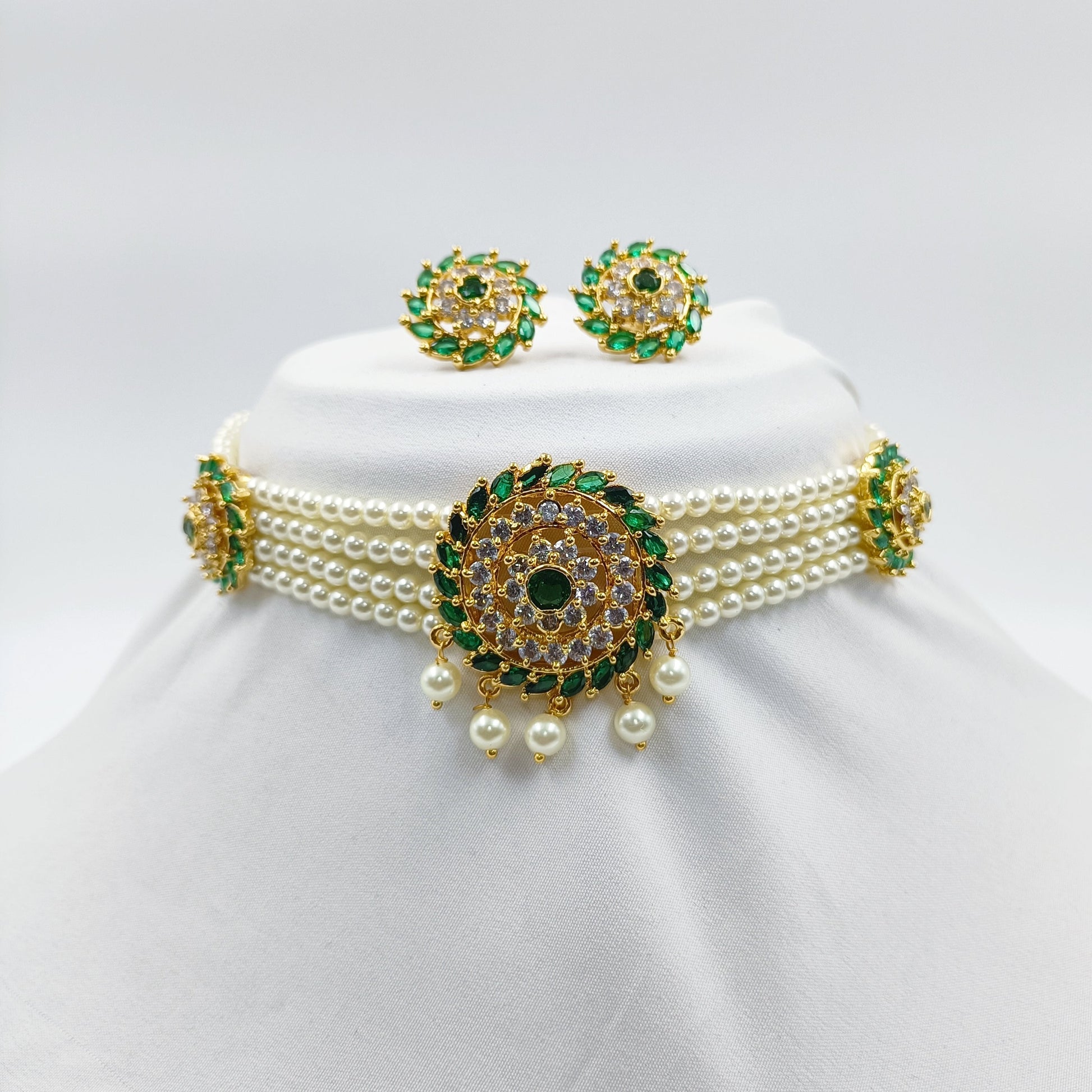 Round Shape Pendent Pearls Choker Set Shree Radhe Pearls
