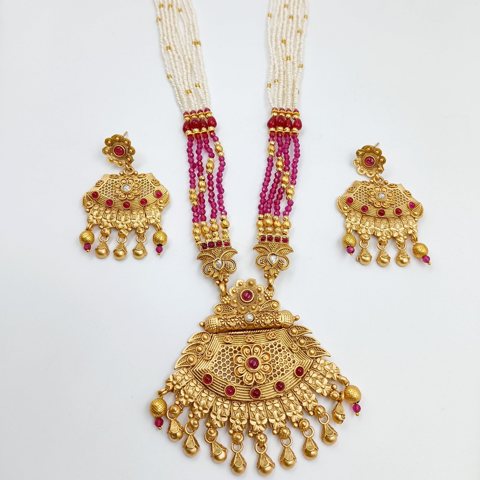 Royal Blossom Traditional Necklace Shree Radhe Pearls