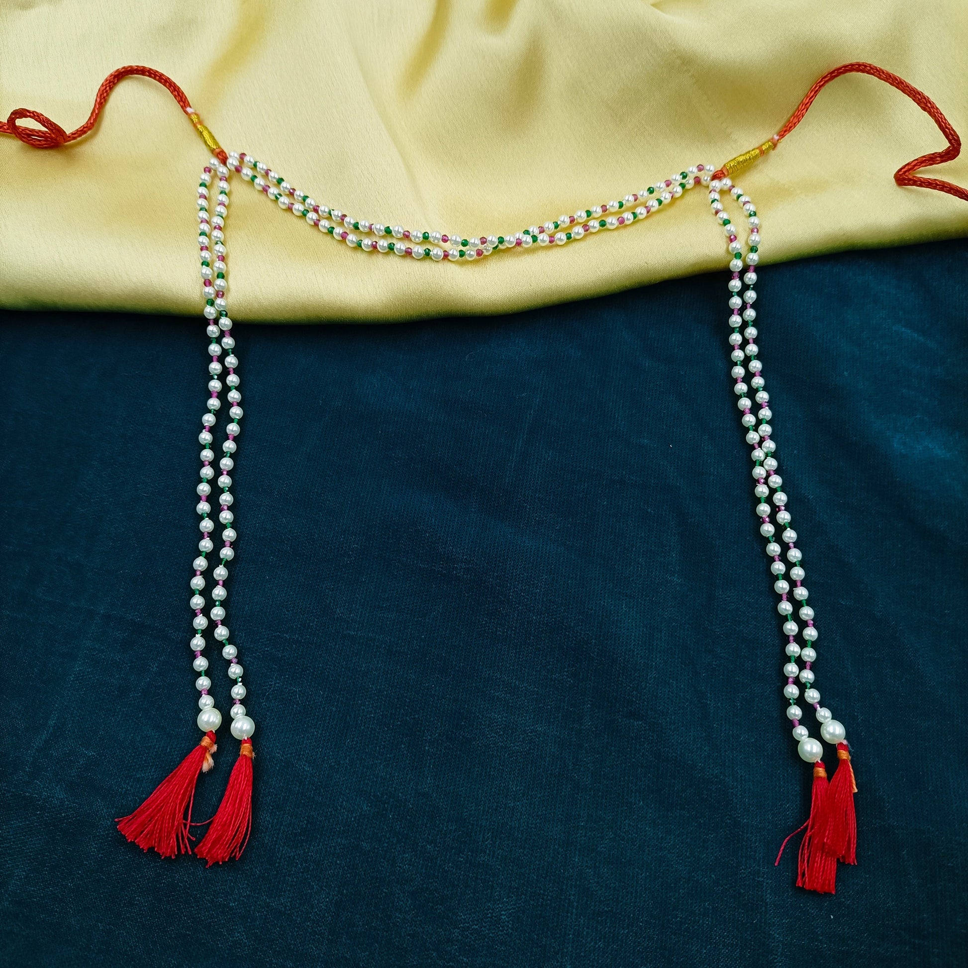 Semi Culture Pearls With Zircon Beads Mundavali Shree Radhe Pearls