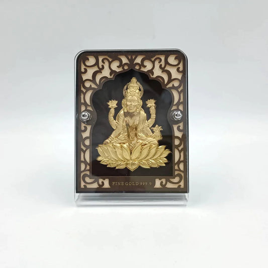 Shri Mahalaxmi 24K Gold Plating Frame Shree Radhe Pearls