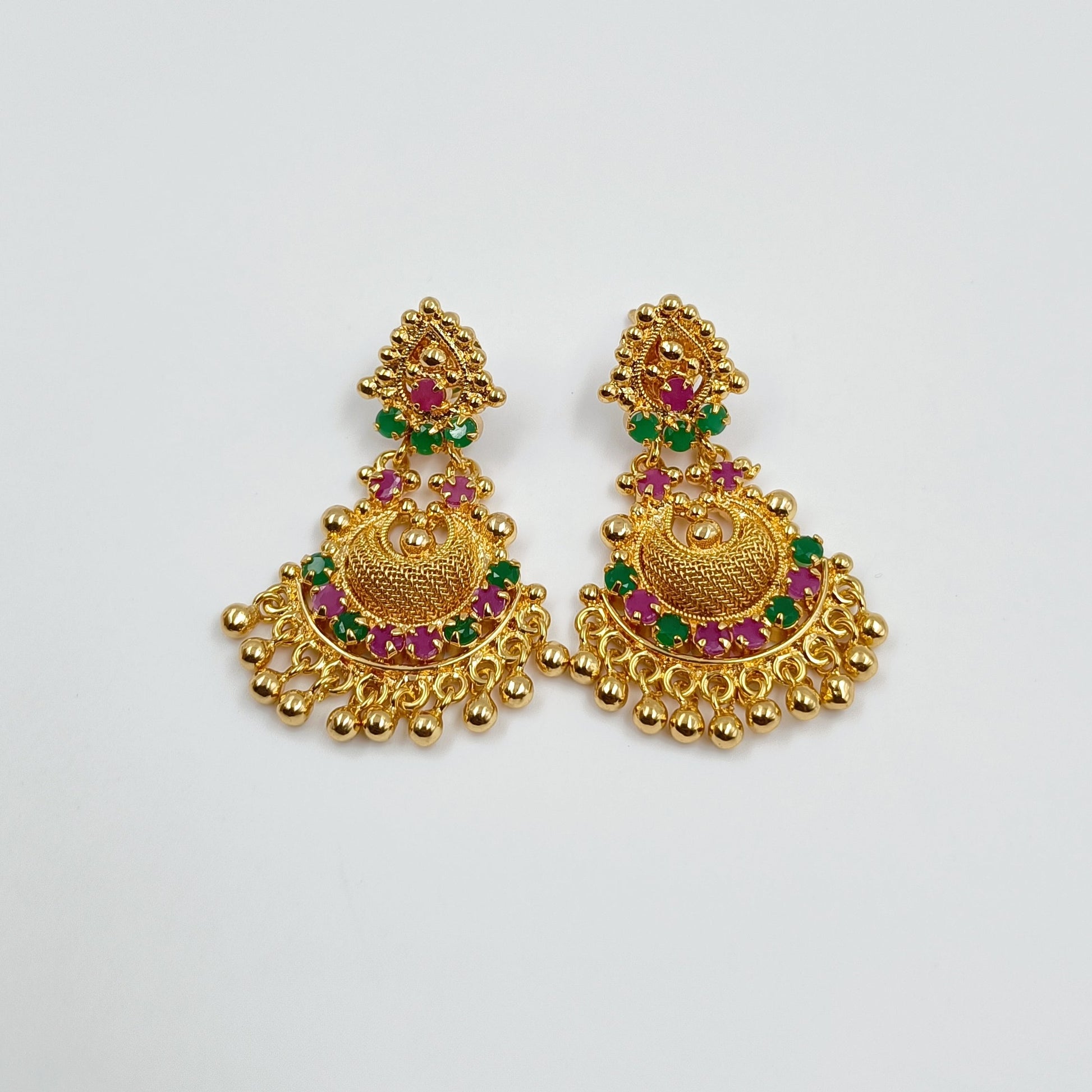 South Indian Short Necklace Set With Earrings Shree Radhe Pearls