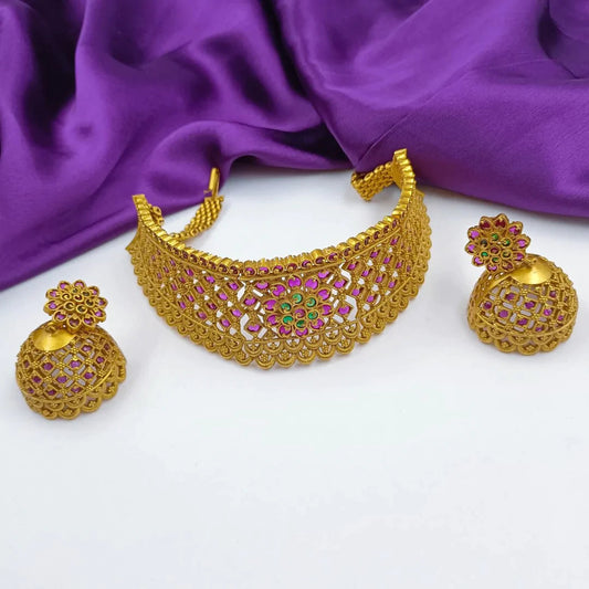 Temple Choker Set Shree Radhe Pearls