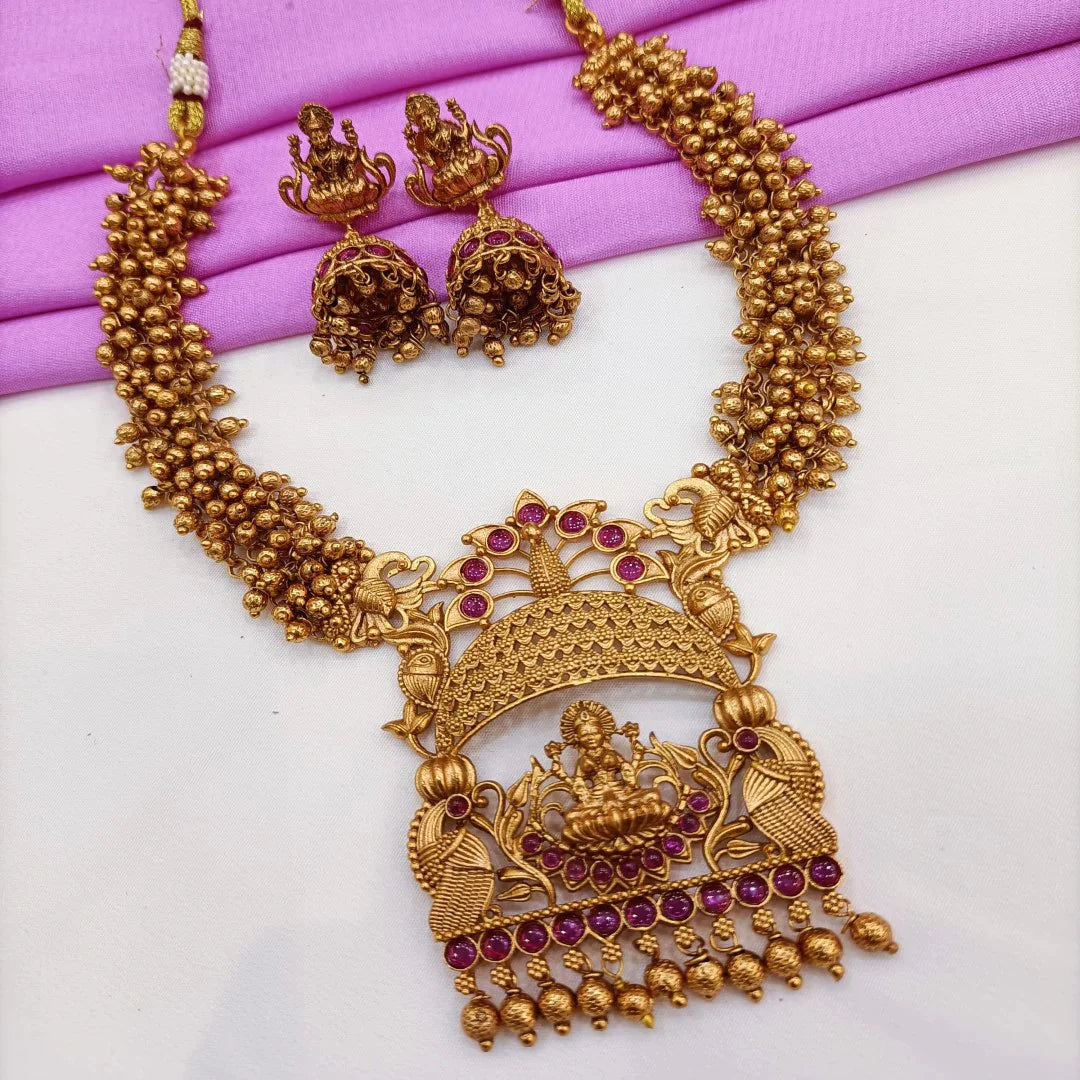 Temple Necklace Set Shree Radhe Pearls