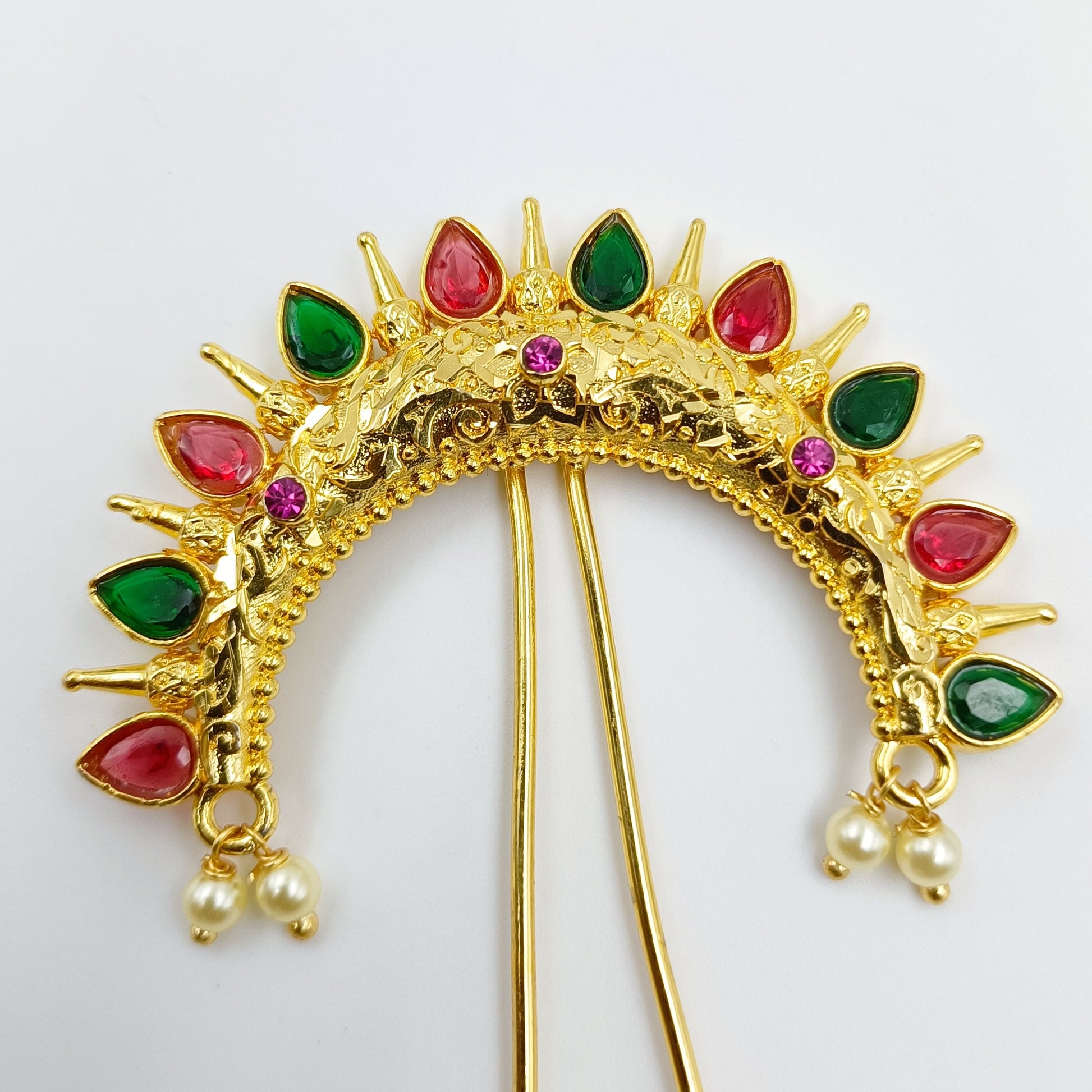 Trendy Half - Moon Design Hair Pin Shree Radhe Pearls