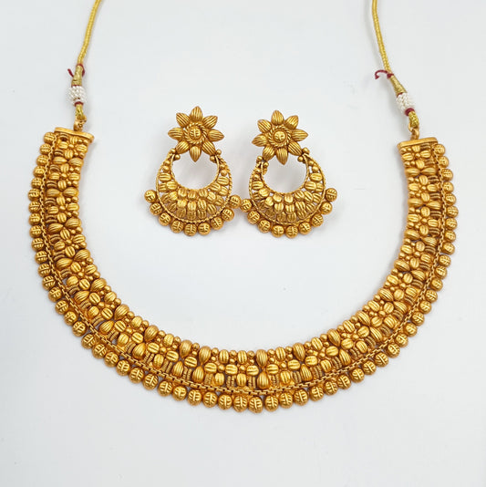 Unique Designer Temple Necklace Shree Radhe Pearls