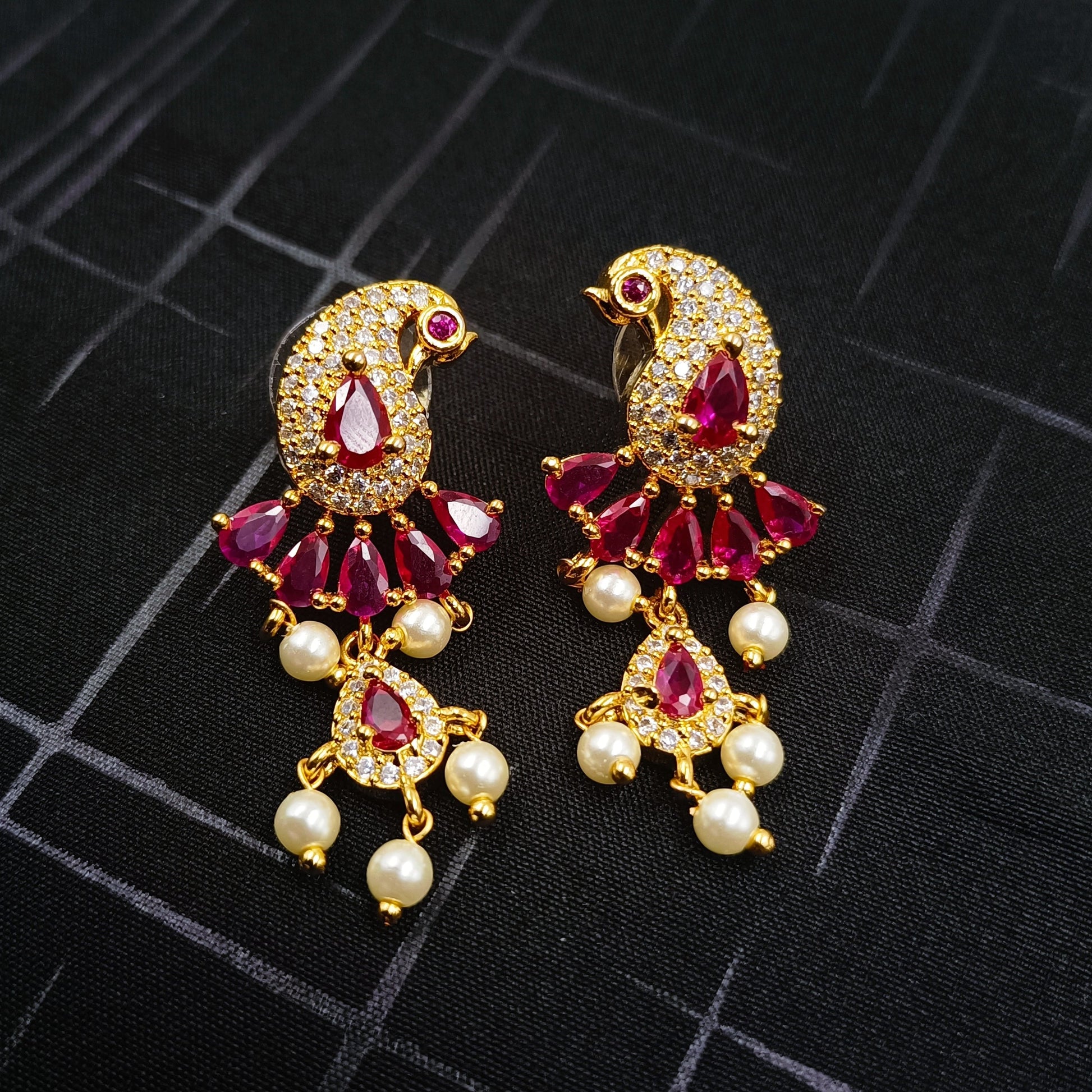 Unique Peacock Designer Tanmani Necklace Set Shree Radhe Pearls