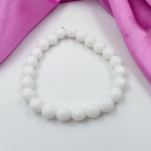 White Beads Fancy Bracelet Shree Radhe Pearls
